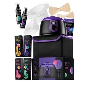 SENSIONA Black and Purple Digital Wax Warmer Kit NIB